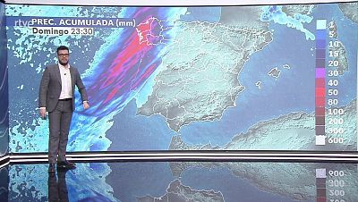 Precipitaciones fuertes y persistentes en el oeste de Galicia y de Canarias