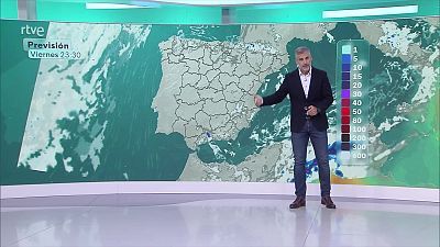Precipitaciones localmente fuertes en el tercio sureste