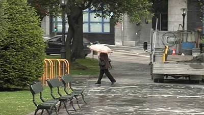 Precipitaciones localmente fuertes en Galicia y en el Sistema Central