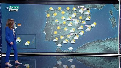 Precipitaciones localmente fuertes o persistentes en el sur y este de Cataluña, Comunidad Valenciana, Baleares y área del Estrecho