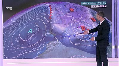 Precipitaciones localmente fuertes o persistentes en Galicia y área Cantábrica