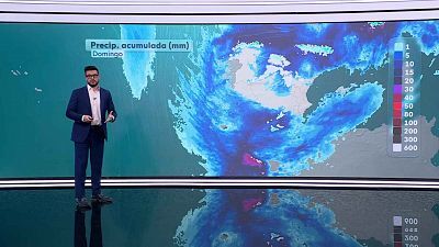 Precipitaciones persistentes en el noroeste peninsular, oeste del sistema Central y zonas de los Pirineos