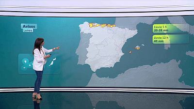 Precipitaciones persistentes en zonas próximas al litoral cantábrico