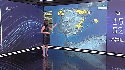 Precipitaciones y/o tormentas localmente fuertes o persistentes en Galicia, Cantábrico oriental, área pirenaica, alto Ebro, puntos del sur y levante