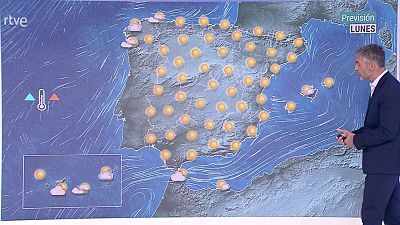 Predominio de altas presiones, con cielos poco nubosos o despejados y sin precipitaciones