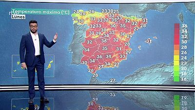 Probabilidad de chubascos localmente fuertes en el entorno pirenaico oriental