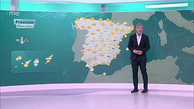 Probabilidad de chubascos y tormentas localmente fuertes en montaña y aledaños del centro, este y sudeste peninsulares