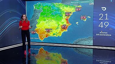 Probabilidad de nieblas en áreas de la meseta sur y en depresiones del nordeste