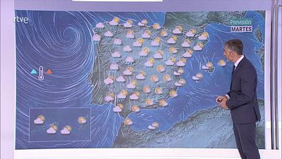 Probabilidad de precipitaciones en la mitad oeste peninsular