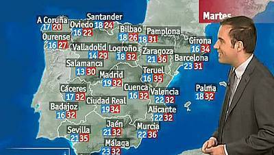 Temperaturas altas en Murcia, Mallorca y valle central del Ebro