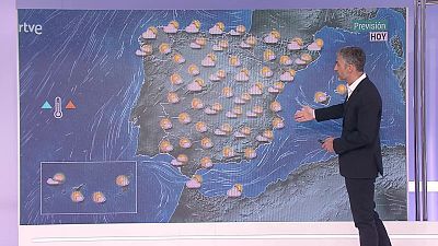 Temperaturas altas para la época del año en el interior de la mitad sur peninsular y en el valle del Ebro