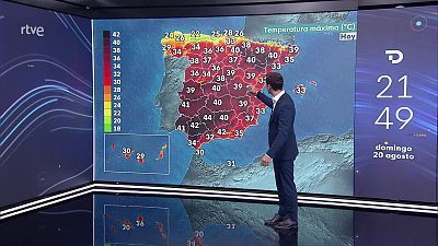 Temperaturas diurnas en descenso en la mitad sur del área mediterránea peninsular y Alborán