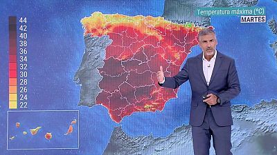 Temperaturas elevadas en zonas de la meseta Sur, Andalucía y sur de Gran Canaria