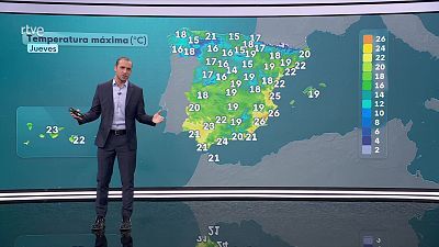 Temperaturas en ascenso notable en amplias áreas del tercio oriental y noroeste peninsular