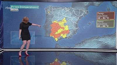 Temperaturas en aumento salvo las máximas en el tercio norte peninsular, norte de Baleares y áreas del Levante