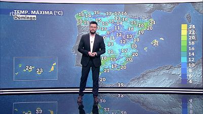 Temperaturas en descenso casi generalizado, más en mínimas en el interior oeste y en máximas en el noroeste