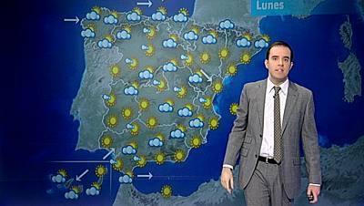 Temperaturas en ligero a moderado descenso salvo en el suroeste y Baleares