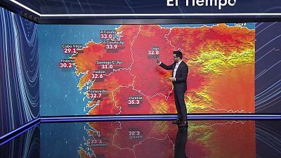 Temperaturas en valores altos para la época