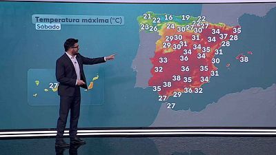 Temperaturas máximas elevadas en Baleares, zonas de Andalucía y del nordeste peninsular