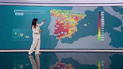 Temperaturas máximas por encima de 34-36 grados en las depresiones del sudoeste peninsular
