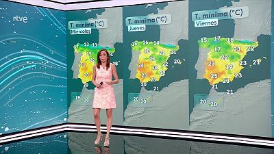 Temperaturas máximas significativamente elevadas en la mitad sur de la vertiente atlántica y zonas de Galicia