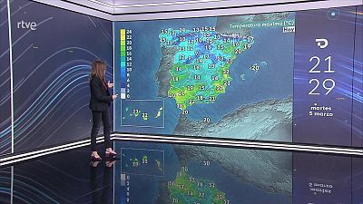 Temperaturas mínimas bajas en la Cantábrica occidental y Pirineos