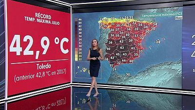 Temperaturas significativamente altas en buena parte del interior peninsular y Baleares, salvo el tercio noroeste