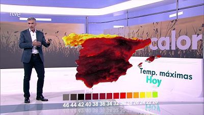 Temperaturas significativamente altas en todo el país, a excepción del tercio noroeste peninsula