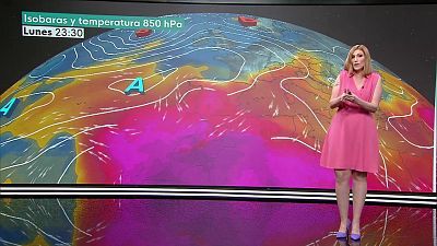 Temperaturas significativamente elevadas en amplias zonas de la mitad sur y en el nordeste peninsular, así como en la meseta Norte