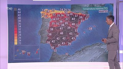 Temperaturas significativamente elevadas en la Península y Baleares, a excepción del noroeste y de litorales del este peninsular