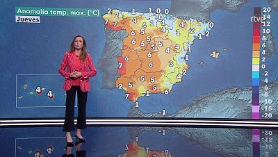 Temperaturas significativamente elevadas en los valles del Guadalquivir, Guadiana, Genil y Segura