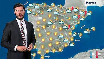 Tormentas en Cataluña y Aragón y temperaturas altas en toda la Península