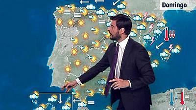 Tormentas en Cataluña y Pirineos y poco nuboso en el resto de España