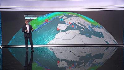 Tormentas en el extremo nordeste, localmente fuertes y con granizo menudo