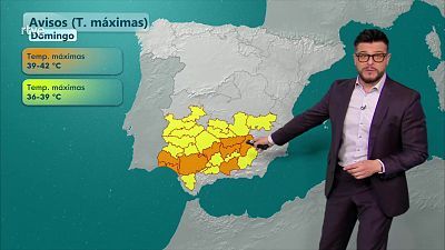 Tormentas en montañas del sudeste. Temperaturas en ascenso significativo en tercio oeste peninsular