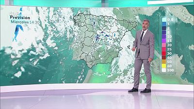 Tormentas fuertes en amplias zonas de la mitad norte peninsular