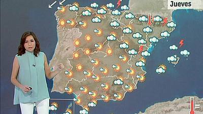 Tormentas fuertes en Cataluña y Baleares con temperaturas a la baja