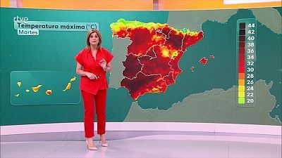 Tormentas localmente fuertes en montañas de los tercios norte y este peninsulares