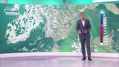 Tormentas y chubascos en el noroeste, sur y centro peninsular
