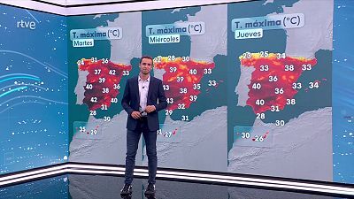 Tormentas y chubascos en zonas de interior de Cataluña y Pirineos