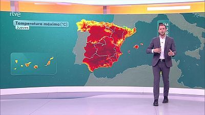 Tormentas y chubascos fuertes en la Ibérica y los Pirineos orientales. Máximas significativamente altas