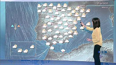 Un nuevo frente deja precipitaciones y tiempo muy inestable en Andalucía y Sistema Central y nevadas en el noroeste