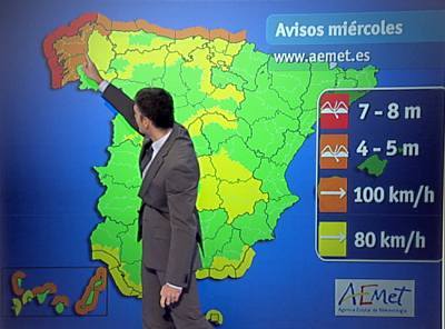 Viento fuerte en Galicia, sur de Andalucía y zonas altas de la península
