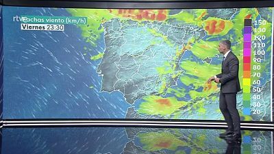 Viento fuerte o con intervalos de fuerte en la mayoría de litorales