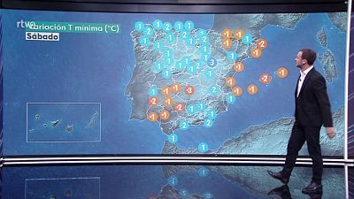 Viento fuerte o con rachas muy fuertes en los litorales de Galicia, Ampurdán, Baleares, Canarias, Pirineos, sistemas Central e Ibérico y valle del Ebro