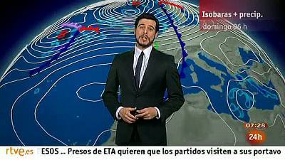 Vientos fuertes en Galicia, Cantábrico, Ebro y noreste de Gerona y Menorca