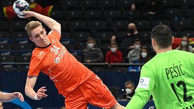 Balonmano - Campeonato de Europa masculino. Ronda principal: Países Bajos - Croacia