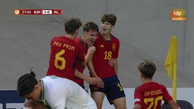 El golazo de Alejandro Granados que abrió la clasificación de España para las semifinales del Europeo sub-17