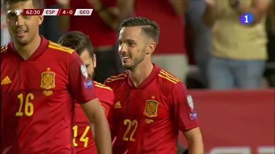España - Georgia | Sarabia anota el cuarto de la Roja a la contra (4-0)