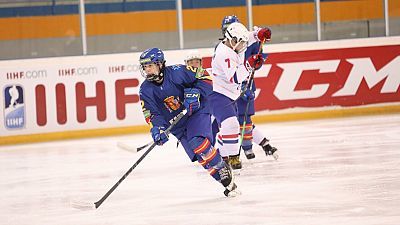 Hockey Hielo. Campeonato del mundo femenino. España - China Taipei